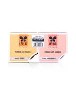 Iris homefragrances swirl jar candle- pak of 2- fragrance mango sorbet and peach pomogranate