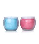 Iris homefragrances swirl jar candle- pak of 2- fragrance cool blue and damask rose