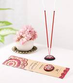 Amogha incense sticks in flat pouch with mirror holder -fragrance jatamansi