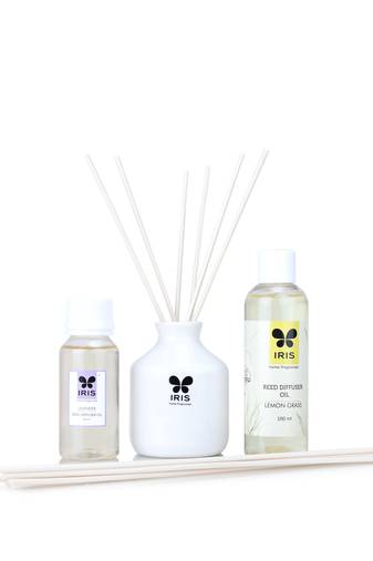 homefragrances combi pack - lavender reed diffuser set with 60ml oil