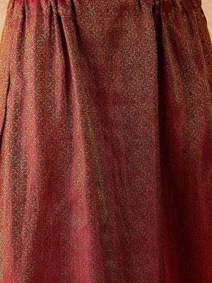 Women's semi stitched pakistani suit in maroon faux georgette with elegant embroidery and dupatta 4