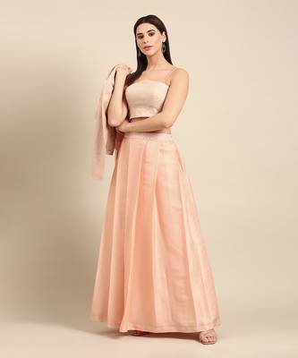 Pink RT Silk Lehenga 1