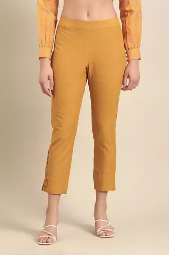 Mustard malai cotton cord set