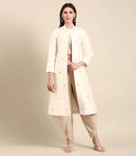 Ivory slub silk jacket