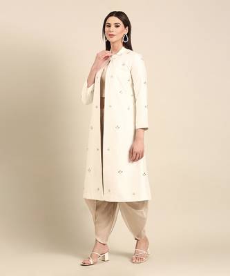 Ivory slub silk jacket 3