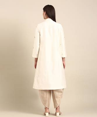 Ivory slub silk jacket 5