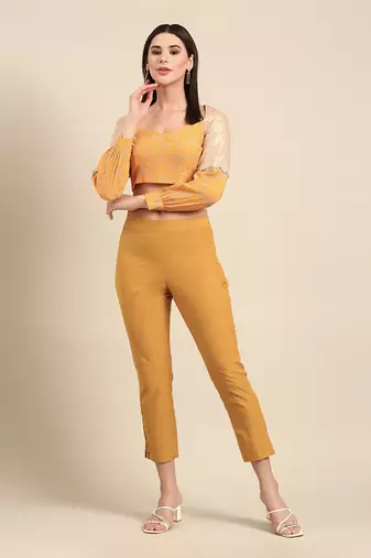 Yellow malai cotton bottoms