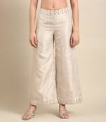 Silver kota chanderi bottoms