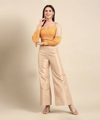 Gold kota chanderi bottoms 2