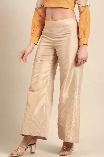Gold kota chanderi bottoms