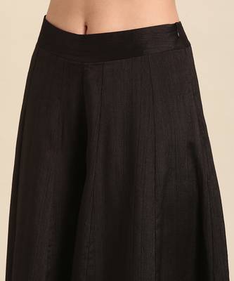 Black slub silk bottoms 5