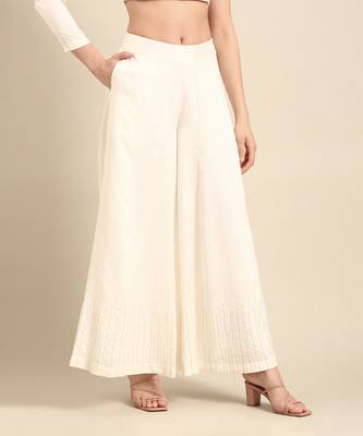 Ivory slub silk bottoms 2