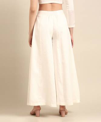 Ivory slub silk bottoms 3