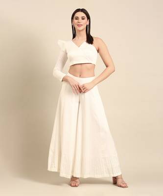Ivory slub silk bottoms 4
