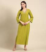 Green malai cotton dress