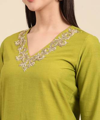 Green malai cotton dress 2
