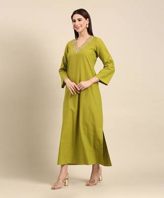 Green malai cotton dress 3