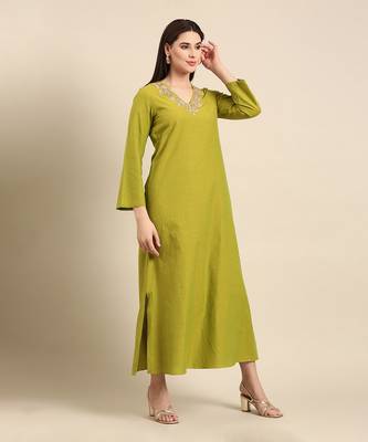 Green malai cotton dress 4