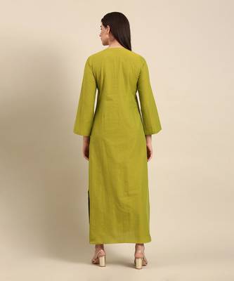 Green malai cotton dress 5