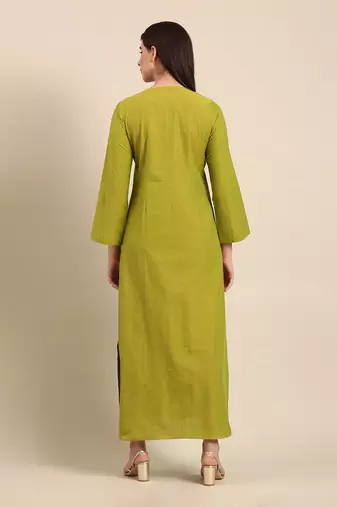 Green malai cotton dress