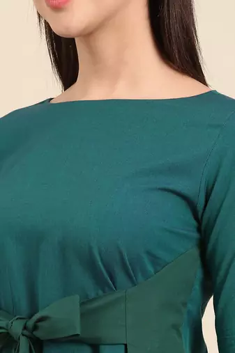 Blue green malai cotton dress