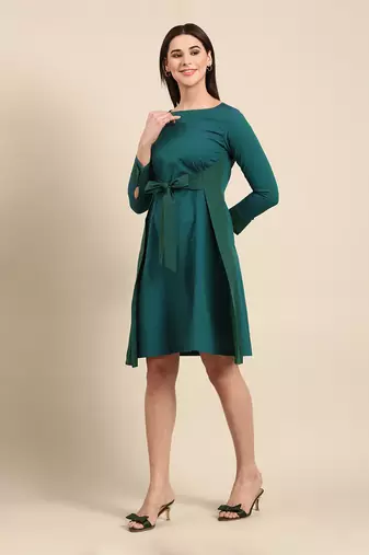 Blue green malai cotton dress