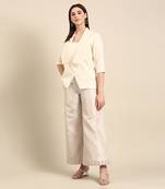 Silver ivory chanderi kota cord set