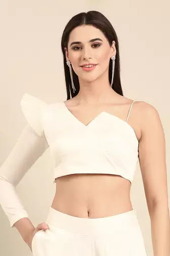 Ivory slub silk cord set