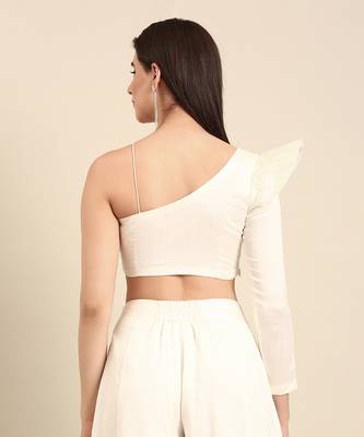 Ivory slub silk cord set 4