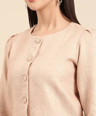 Pink linen jacquard cord set 3