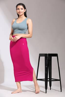Trendmalls Pink Nylon Soft Petticoat Skirts for Women Saree Shape Wear  2