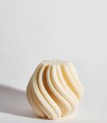 Atorakushon soy wax spiral pillar candle pack of 1 decorative scented aromatic fragrance candles ( yellow )