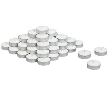 Atorakushon smokeless scented tealight candles  pack 50 white t-lite candles for home decor & diwali puja special 1