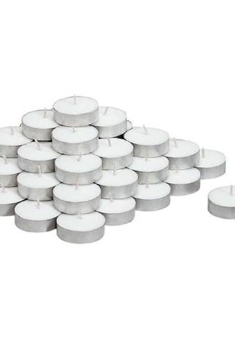 Atorakushon smokeless scented tealight candles  pack 50 white t-lite candles for home decor & diwali puja special