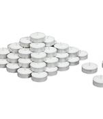Atorakushon smokeless scented tealight candles  pack 50 white t-lite candles for home decor & diwali puja special