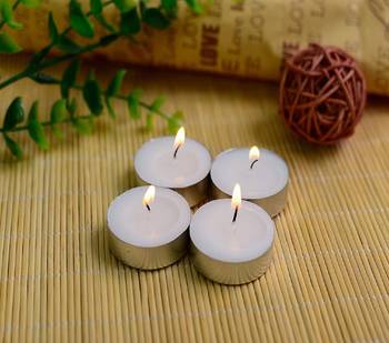 Atorakushon smokeless scented tealight candles  pack 50 white t-lite candles for home decor & diwali puja special 2
