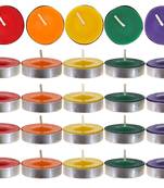 Atorakushon smokeless scented tealight candles  pack 50 multi t-lite candles for home decor & diwali puja special