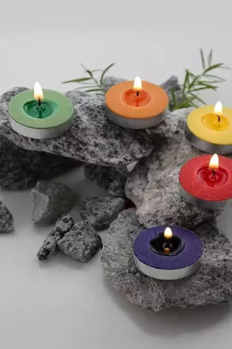 Atorakushon smokeless scented tealight candles  pack 50 multi t-lite candles for home decor & diwali puja special