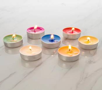 Atorakushon smokeless scented tealight candles  pack 50 multi t-lite candles for home decor & diwali puja special 4