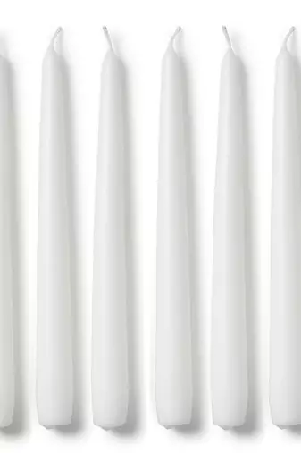 Atorakushon smokeless scented whitetall taper stick candle for home decoration & diwali puja [set of 8]