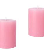 Atorakushon smokeless and dripless 2.5x3  scented pillar candles (pink)