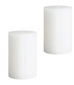 Atorakushon smokeless and dripless 2.5x3  scented pillar candles set of 2 (white)