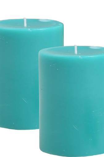 Atorakushon smokeless and dripless 2.5x3  scented pillar candles set of 2 (firoza)