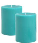 Atorakushon smokeless and dripless 2.5x3  scented pillar candles set of 2 (firoza)