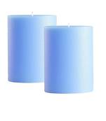 Atorakushon smokeless and dripless 2.5x3  scented pillar candles set of 2 (sky blue)