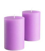 Atorakushon smokeless and dripless 2.5x3  scented pillar candles set of 2 (purple)