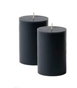 Atorakushon smokeless and dripless 2.5x3  scented pillar candles set of 2 (black)