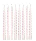 Atorakushon paraffin wax smokeless scented twisted stick candles pack of 8 (white)
