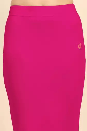 Trendmalls Pink Nylon Soft Petticoat Skirts for Women Saree Shape Wear 