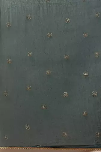 Green printed cotton kurta pant with dupatta